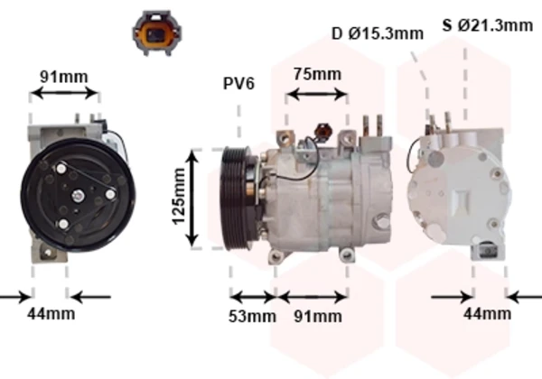  Компресор кондиціонера Nissan Primera 