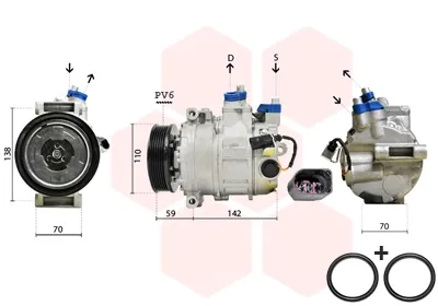 Компресор кондиціонера 0300K029 VAN Wezel