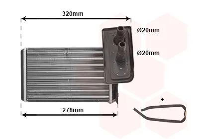 Радіатор пічки 43006099 VAN Wezel