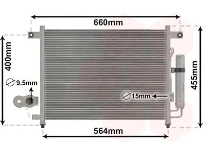 Радіатор кондиціонера 81005061 VAN Wezel