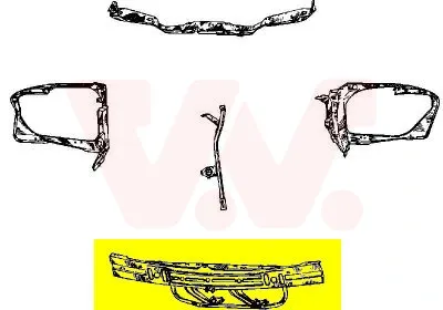 Супорт радіатора нижній/монтажна панель кріплення фар 3024654 VAN Wezel