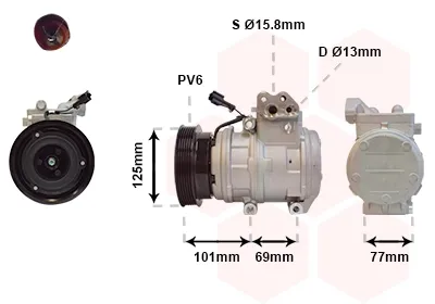 Компресор кондиціонера 8200K208 VAN Wezel
