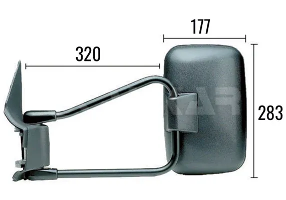Ліве бокове дзеркало 9201962 Alkar
