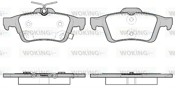 Задні гальмівні колодки P942311 Woking