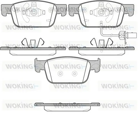 Передні тормозні колодки P1792301 Woking