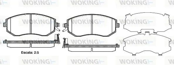 Передні тормозні колодки P851304 Woking