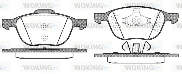 Передні тормозні колодки P1182330 Woking