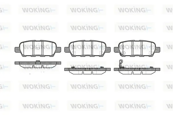 Задні гальмівні колодки P976301 Woking