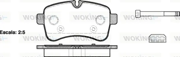 Задні гальмівні колодки P1382300 Woking