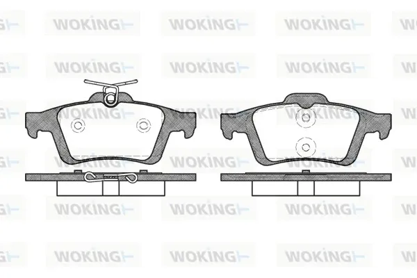 Задні гальмівні колодки P942330 Woking