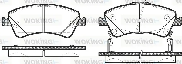 Передні тормозні колодки P1241312 Woking