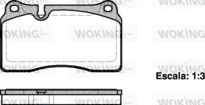 Передні тормозні колодки P1300300 Woking