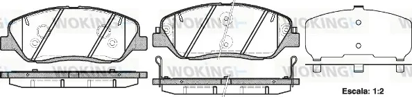 Передні тормозні колодки P1326302 Woking