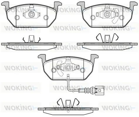 Передні тормозні колодки P1701301 Woking