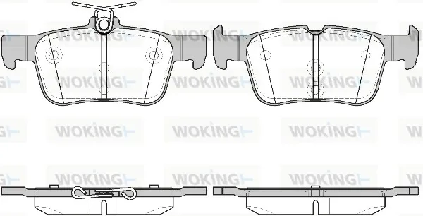 Задні гальмівні колодки P1451342 Woking