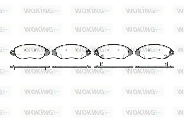Передні тормозні колодки P672302 Woking
