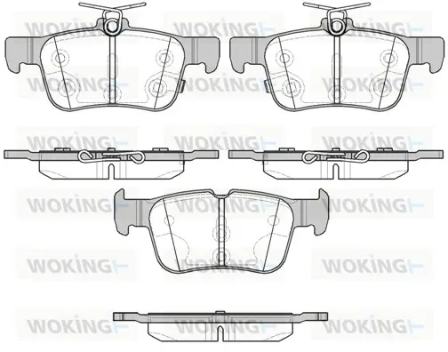 Задні гальмівні колодки P1451312 Woking