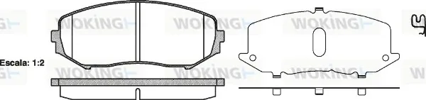 Передні тормозні колодки P1325302 Woking