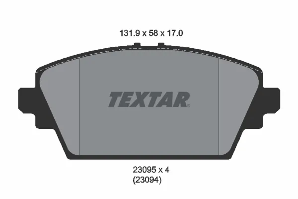 Передні тормозні колодки 2309501 Textar