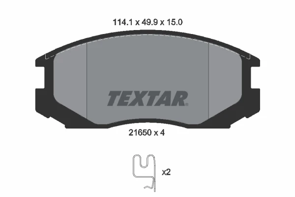 Передні тормозні колодки 2165001 Textar