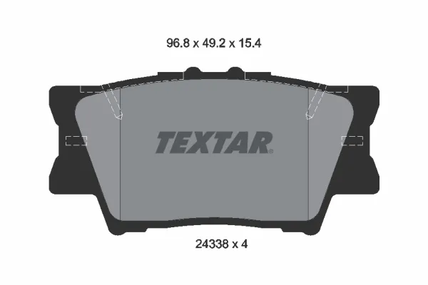 Задні гальмівні колодки 2433801 Textar
