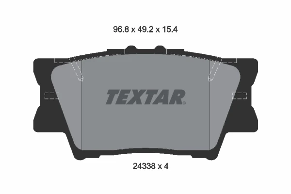 Задні гальмівні колодки 2433801 Textar