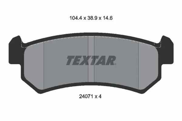 Задні гальмівні колодки 2407101 Textar