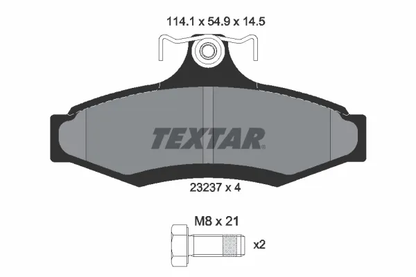 Задні гальмівні колодки 2323701 Textar