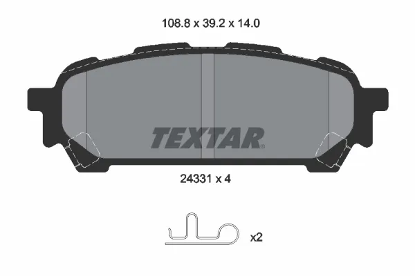 Задні гальмівні колодки 2433101 Textar