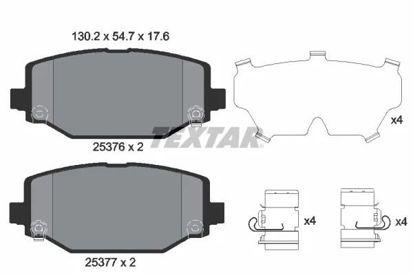 Задні гальмівні колодки 2537601 Textar