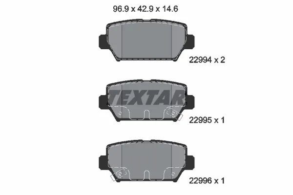 Задні гальмівні колодки 2299401 Textar