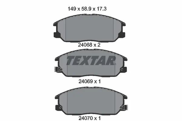 Передні тормозні колодки 2406801 Textar