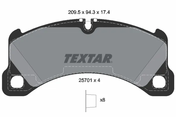 Передні тормозні колодки 2570101 Textar