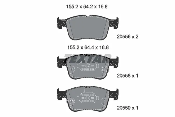 Передні тормозні колодки 2055601 Textar