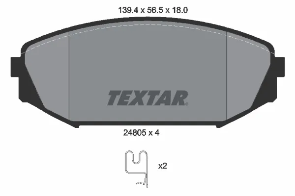 Передні тормозні колодки 2480501 Textar