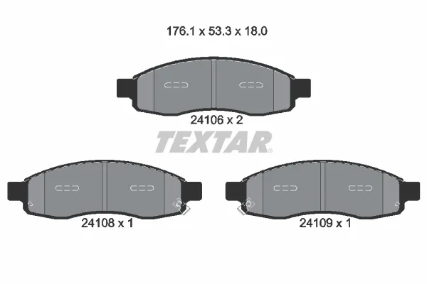 Передні тормозні колодки 2410601 Textar