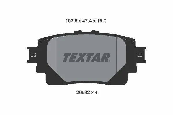 Задні гальмівні колодки 2058201 Textar