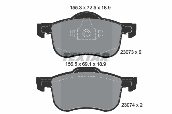 Передні тормозні колодки 2307303 Textar