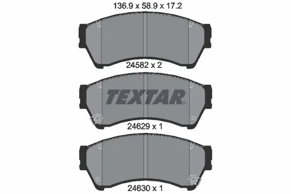 Передні тормозні колодки 2458202 Textar