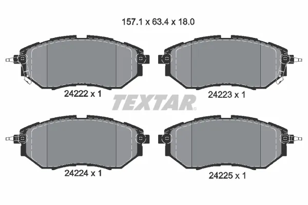 Передні тормозні колодки 2422201 Textar