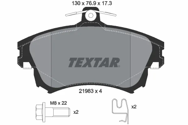 Передні тормозні колодки 2198302 Textar