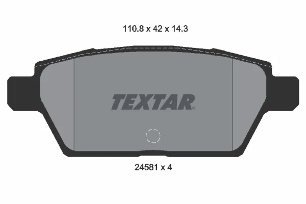 Задні гальмівні колодки 2458102 Textar