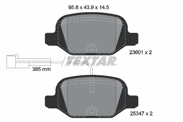 Передні тормозні колодки 2360104 Textar