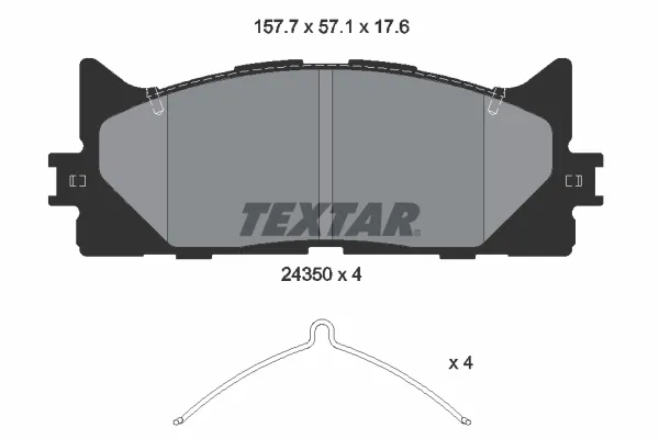 Передні тормозні колодки 2435001 Textar