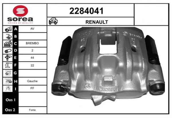  Супорт гальмівний передній лівий Renault Trucks Mascott 