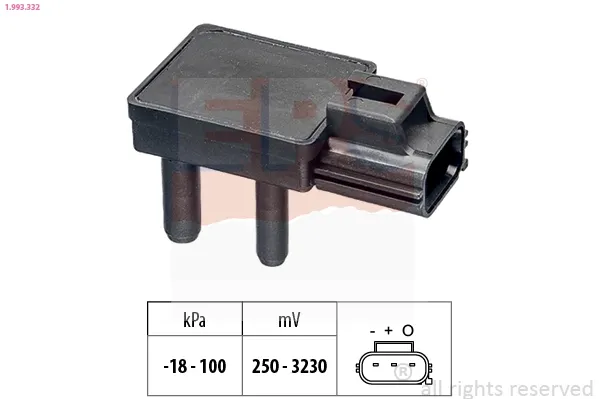 Датчик тиску вихлопних газів 1993332 EPS