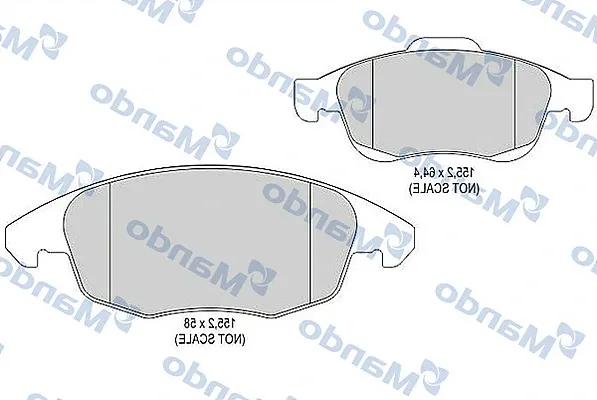 Передні тормозні колодки MBF015238 Mando