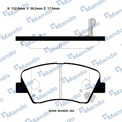 Передні тормозні колодки RMPH47NS Mando