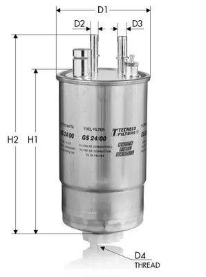 Паливний фільтр GS2400 Tecneco