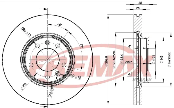 Гальмівні диски передні BD4685 Fremax